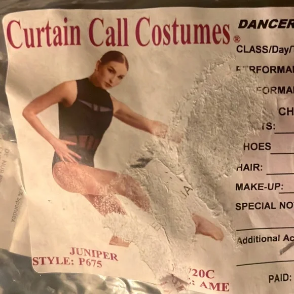 Curtain Call Costume Leotard - Picture 3 of 3